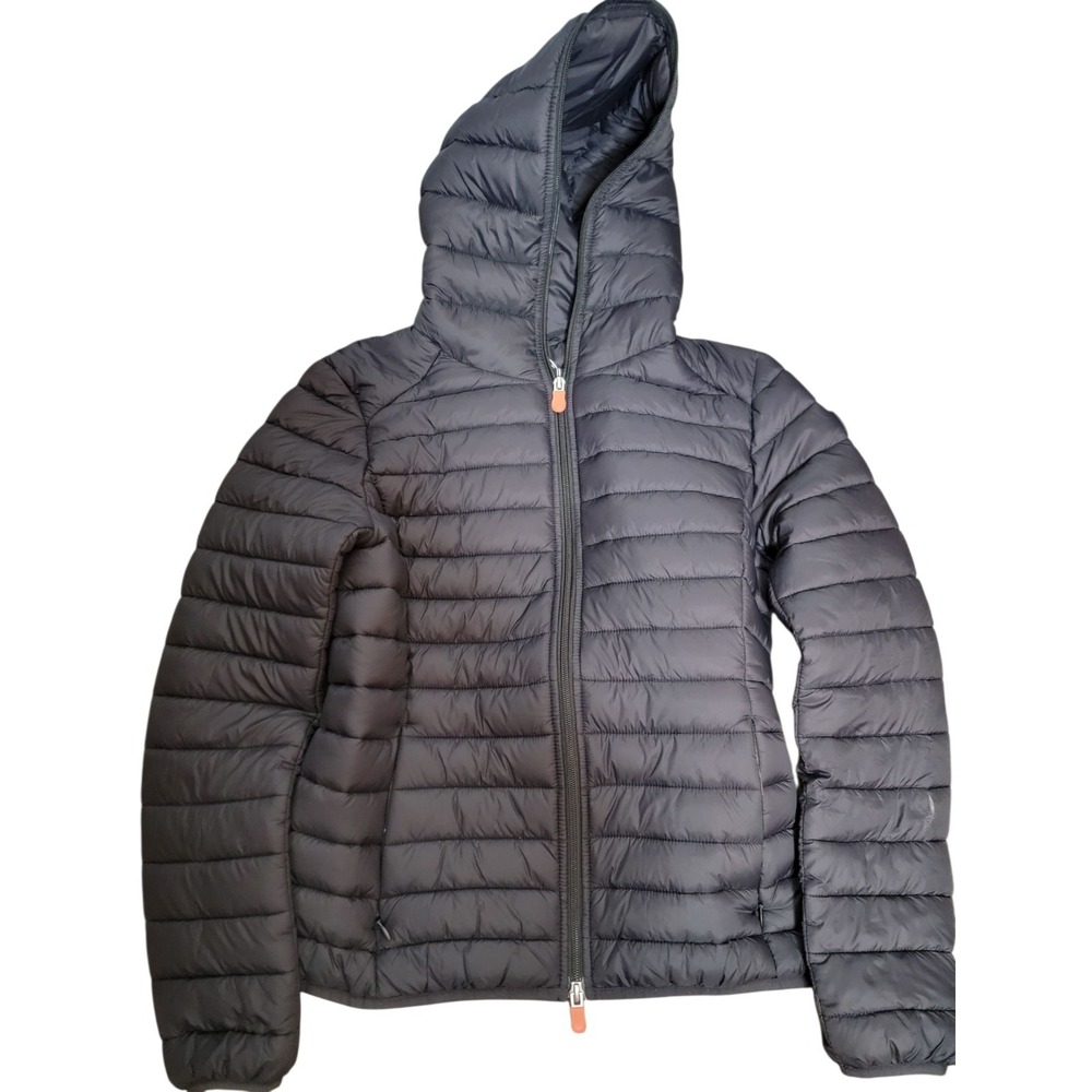 Save The Duck Jacket 0 XS Small Flaw Black Zipper Hood